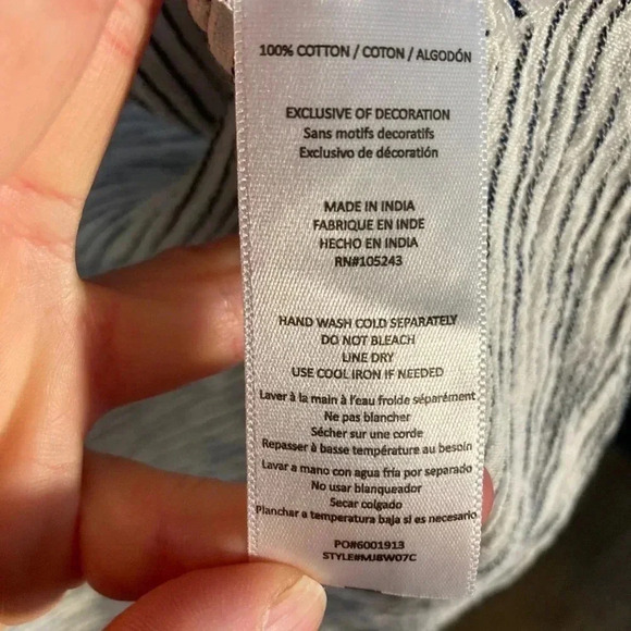 NWT Bobeau collection cotton striped pearls blazer - Picture 6 of 7